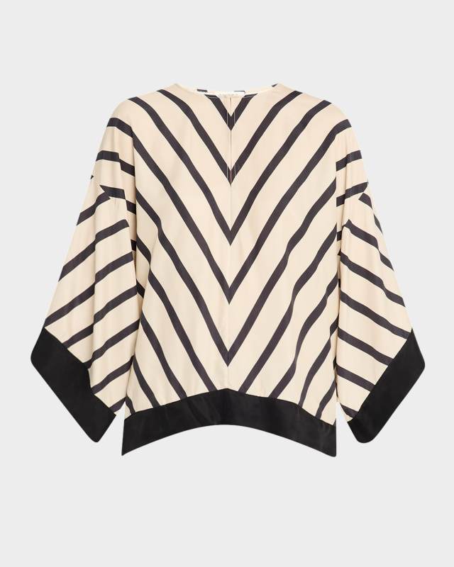 Cicie Oversized Chevron Striped Blouse